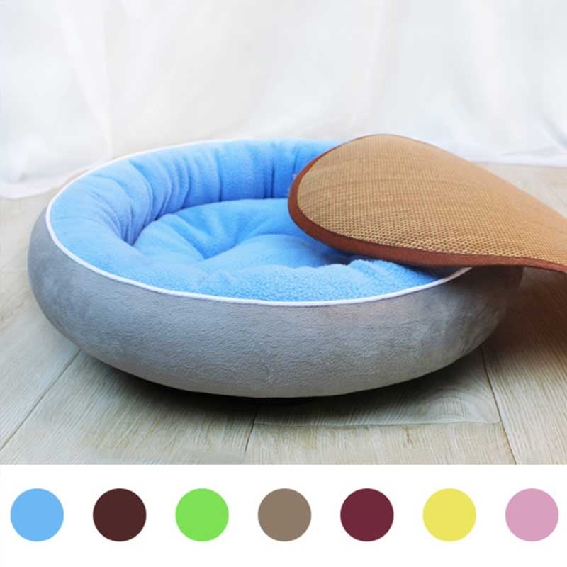 Αποσπώμενο μαξιλάρι κρεβατιού σκύλου για μικρές και μεσαίες ράτσες — γέμισμα από Pearl Cotton, εσωτερική επένδυση από πολάρ φλίς, κάλυμμα από ύφασμα