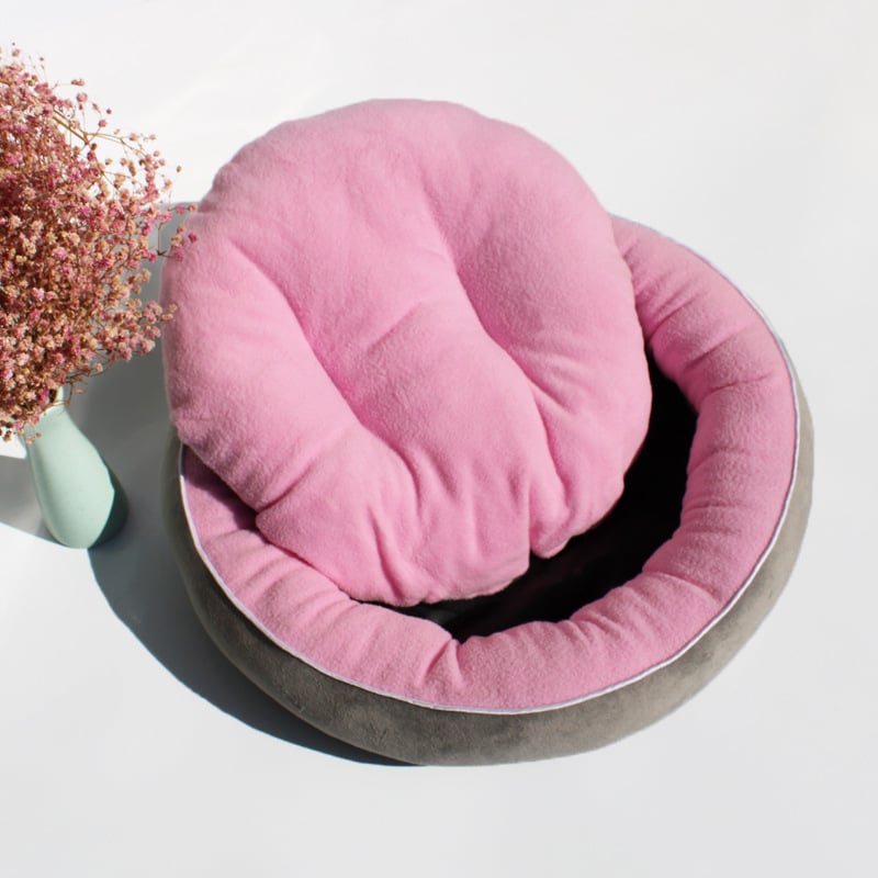 Αποσπώμενο μαξιλάρι κρεβατιού σκύλου για μικρές και μεσαίες ράτσες — γέμισμα από Pearl Cotton, εσωτερική επένδυση από πολάρ φλίς, κάλυμμα από ύφασμα