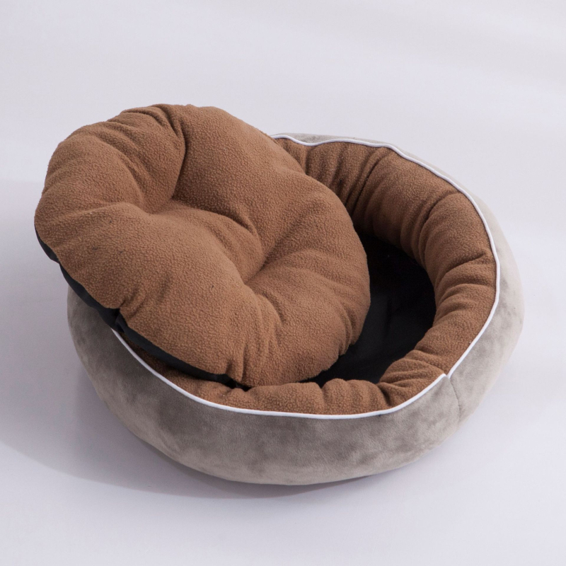 Αποσπώμενο μαξιλάρι κρεβατιού σκύλου για μικρές και μεσαίες ράτσες — γέμισμα από Pearl Cotton, εσωτερική επένδυση από πολάρ φλίς, κάλυμμα από ύφασμα