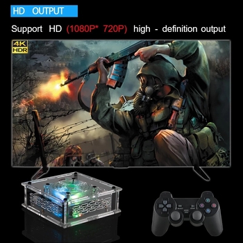Consolă de jocuri cu Android OS, sistem dual PSP/N64, ieșire HDMI, memorie 64/128/256 GB, conectivitate wireless