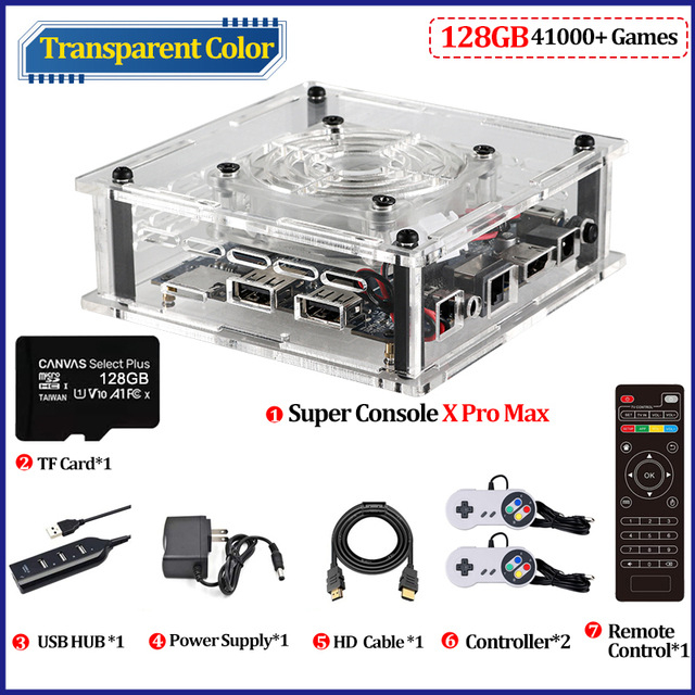 Consolă de jocuri cu Android OS, sistem dual PSP/N64, ieșire HDMI, memorie 64/128/256 GB, conectivitate wireless
