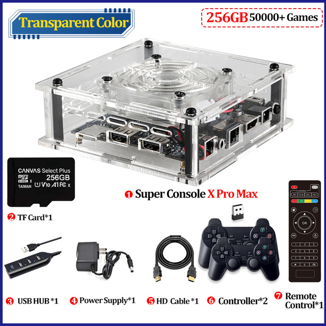 Consolă de jocuri cu Android OS, sistem dual PSP/N64, ieșire HDMI, memorie 64/128/256 GB, conectivitate wireless