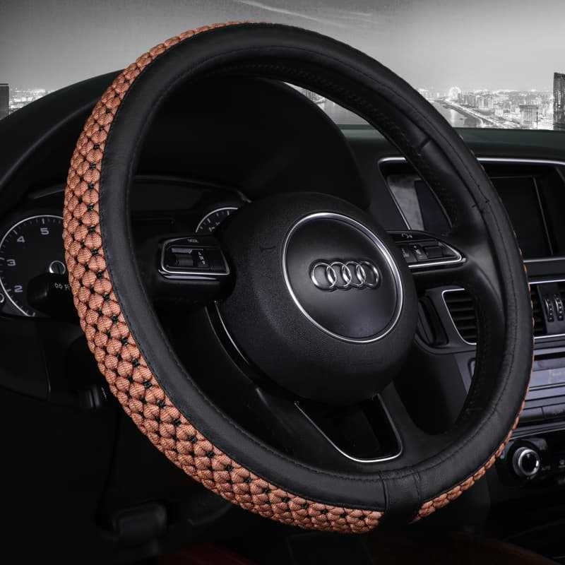 Pokrov za volan automobila od ledenog svile, sve sezone, protuklizan, prozračan, upija znoj, za muškarce i žene, ugodan dodir
