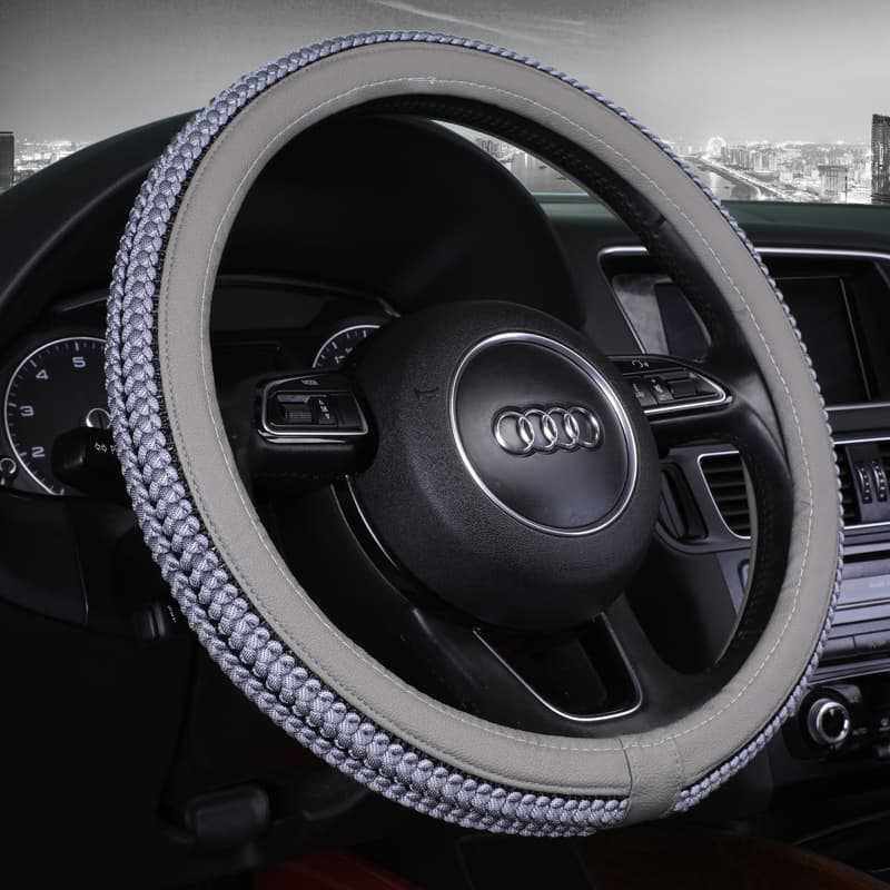 Pokrov za volan automobila od ledenog svile, sve sezone, protuklizan, prozračan, upija znoj, za muškarce i žene, ugodan dodir