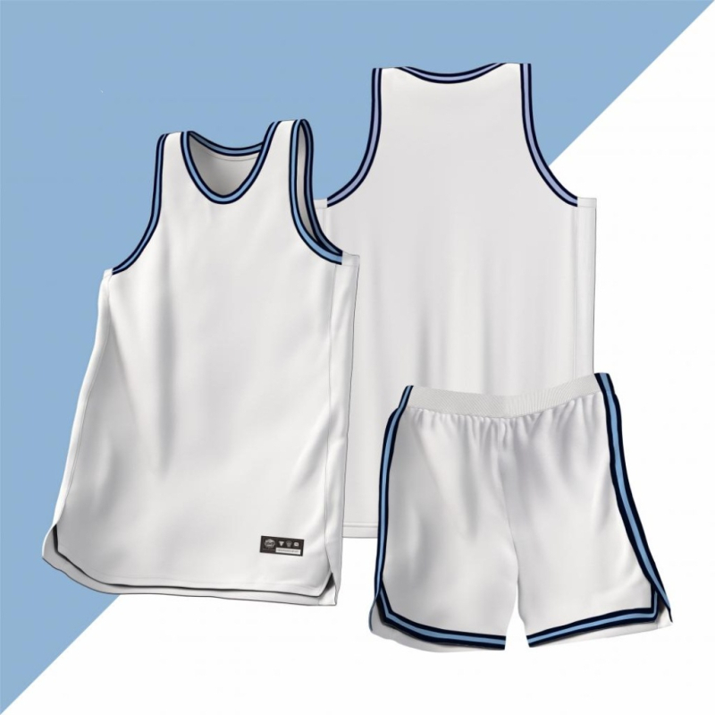 Set de baschet unisex, tricou fără mâneci, decolteu în V, material din fibre de bambus și poliester 100%, uscare rapidă, respirabil, model 3291dls