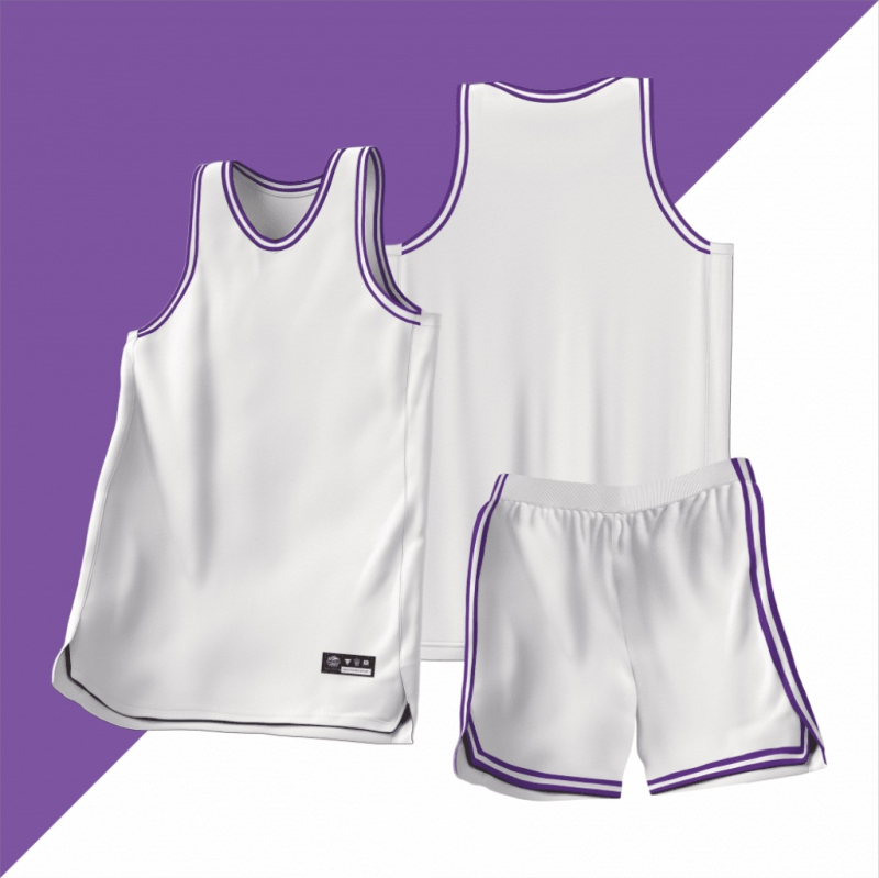 Set de baschet unisex, tricou fără mâneci, decolteu în V, material din fibre de bambus și poliester 100%, uscare rapidă, respirabil, model 3291dls