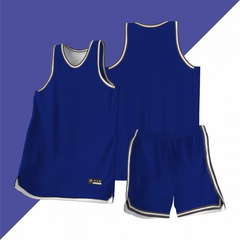 Set de baschet unisex, tricou fără mâneci, decolteu în V, material din fibre de bambus și poliester 100%, uscare rapidă, respirabil, model 3291dls