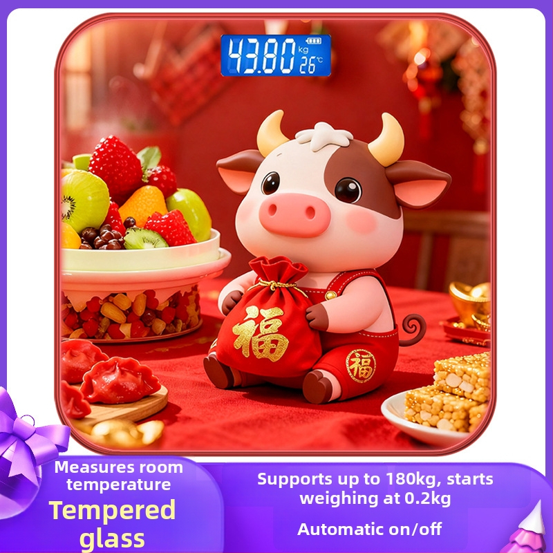 Elektronická váha, Lady značka, štýl karikatúry, roztomilá, nosnosť 180 kg, USB napájanie