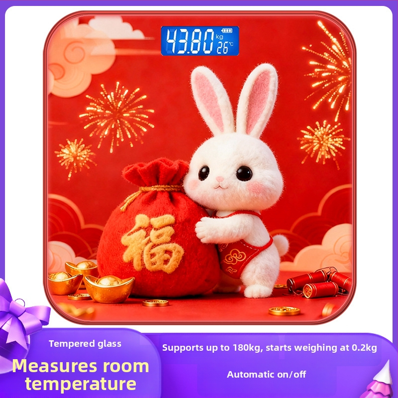 Elektronická váha, Lady značka, štýl karikatúry, roztomilá, nosnosť 180 kg, USB napájanie