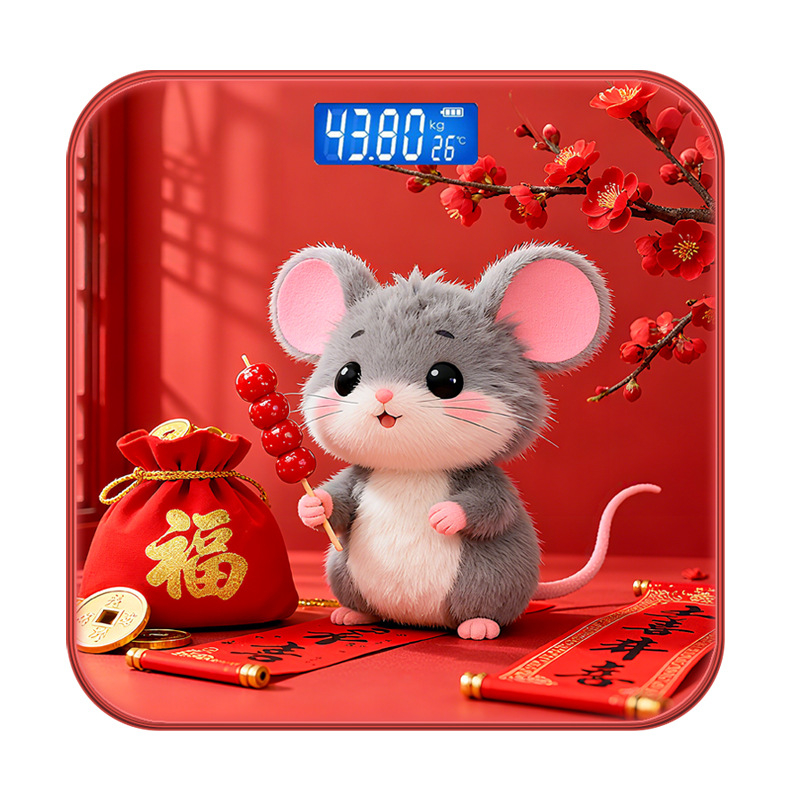 Scală electronică, Lady brand, stil desen animat, drăguț, capacitate 180 kg, alimentare USB