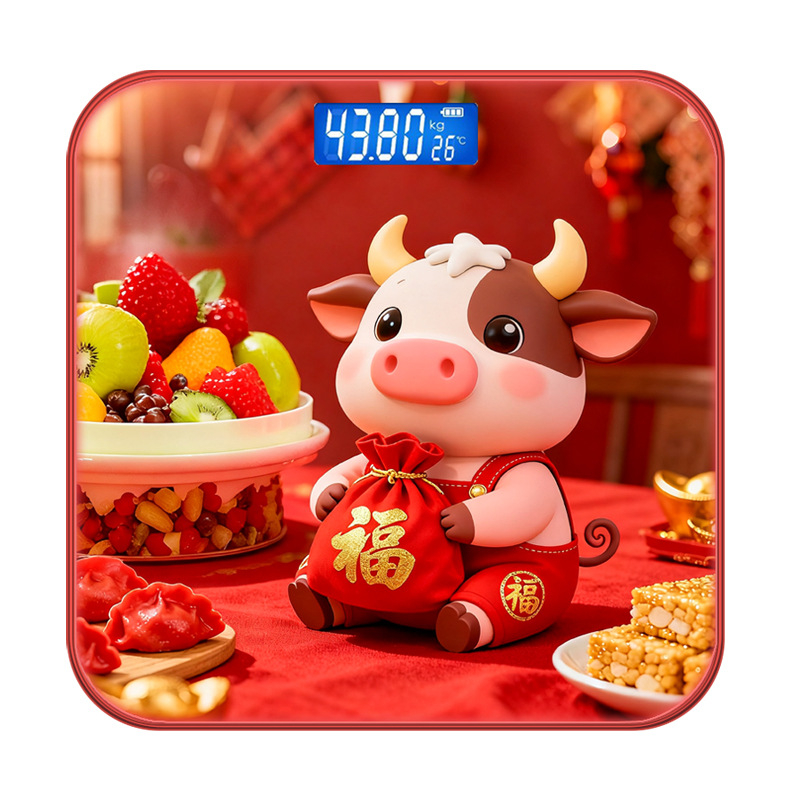 Scală electronică, Lady brand, stil desen animat, drăguț, capacitate 180 kg, alimentare USB