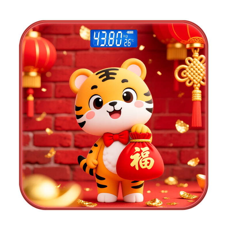 Scală electronică, Lady brand, stil desen animat, drăguț, capacitate 180 kg, alimentare USB