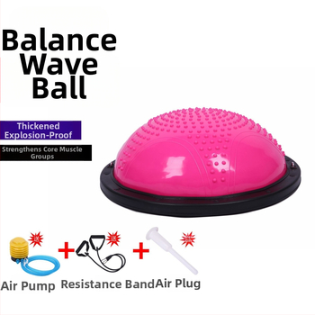 Jógová polkruhová balančná lopta - PVC, 6 kg, nafukovateľná, model 0332