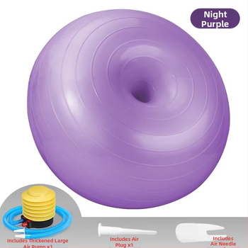 Jógová lopta PVC, donut-tvar, hrubšia stena, 900 g, na fitness a stabilitu po pôrode