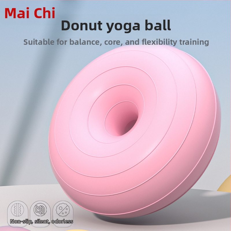 Jógová lopta PVC, donut-tvar, hrubšia stena, 900 g, na fitness a stabilitu po pôrode