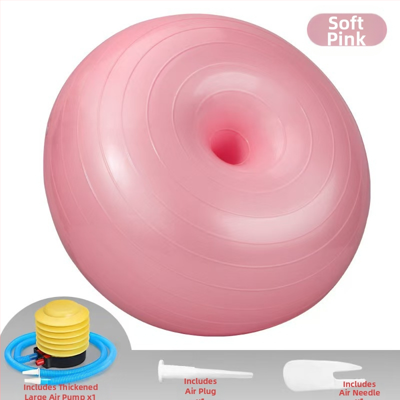 Jógová lopta PVC, donut-tvar, hrubšia stena, 900 g, na fitness a stabilitu po pôrode
