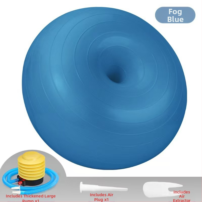 Jógová lopta PVC, donut-tvar, hrubšia stena, 900 g, na fitness a stabilitu po pôrode