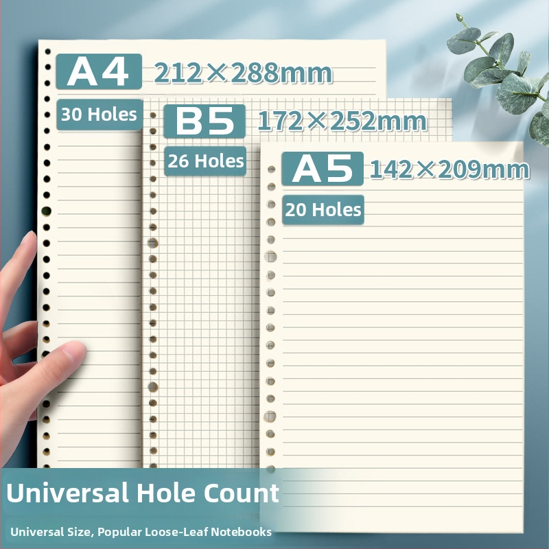 Papir za dopunu s 60 lista, dvostrani offset papir, kompatibilan s otvorima 8/20/26/30