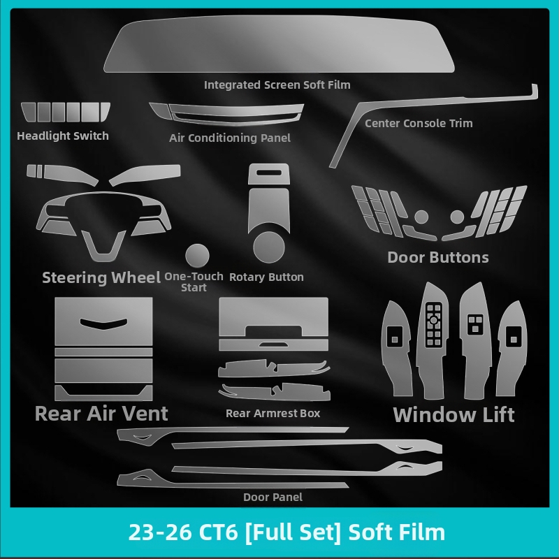 Cadillac CT6 Vnútorné ochranné sklo na obrazovku a výstupy klimatizácie – temperované sklo