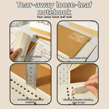 Nijia zamjensko jezgro za loose-leaf za A5/B5/A4, 60 listova, papir unutarnjih stranica