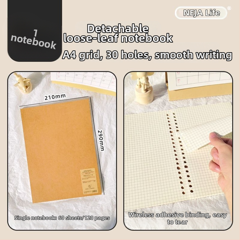 Nijia zamjensko jezgro za loose-leaf za A5/B5/A4, 60 listova, papir unutarnjih stranica