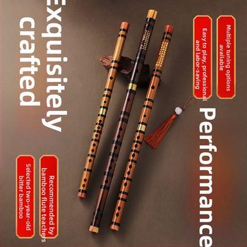 Bambusová flauta pre začiatočníkov, určená žiakom základnej školy, noty C D E F G, vrátane flanelovej taštičky