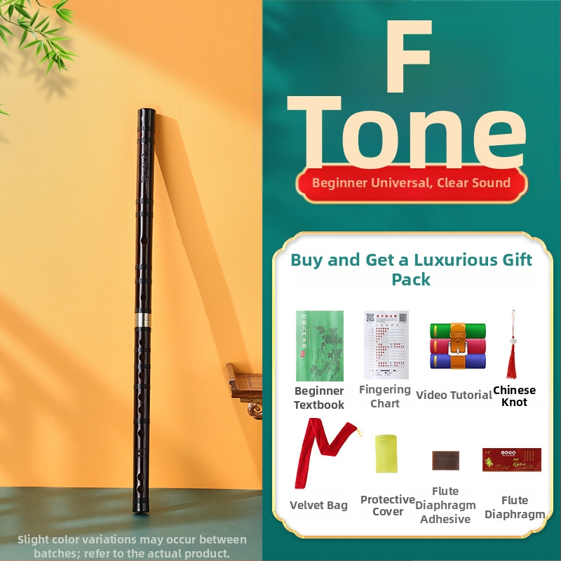 Bambusová flauta pre začiatočníkov, určená žiakom základnej školy, noty C D E F G, vrátane flanelovej taštičky