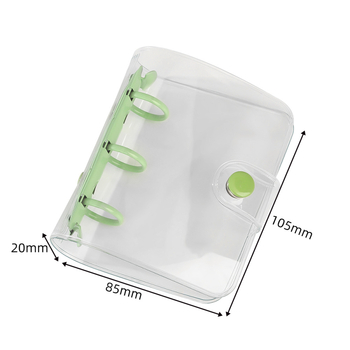 A8 mini prozirni PVC binder s zamjenjivim spremištem za fotografije, 3 rupe za listove, prilagodljivo