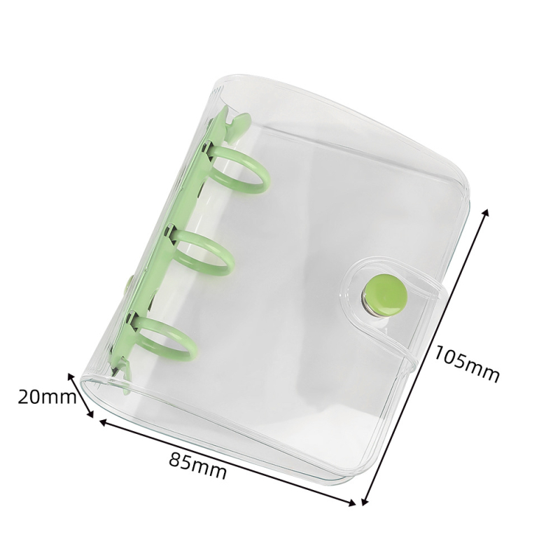 A8 mini prozirni PVC binder s zamjenjivim spremištem za fotografije, 3 rupe za listove, prilagodljivo