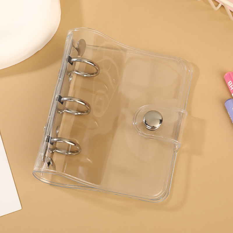 A8 mini prozirni PVC binder s zamjenjivim spremištem za fotografije, 3 rupe za listove, prilagodljivo