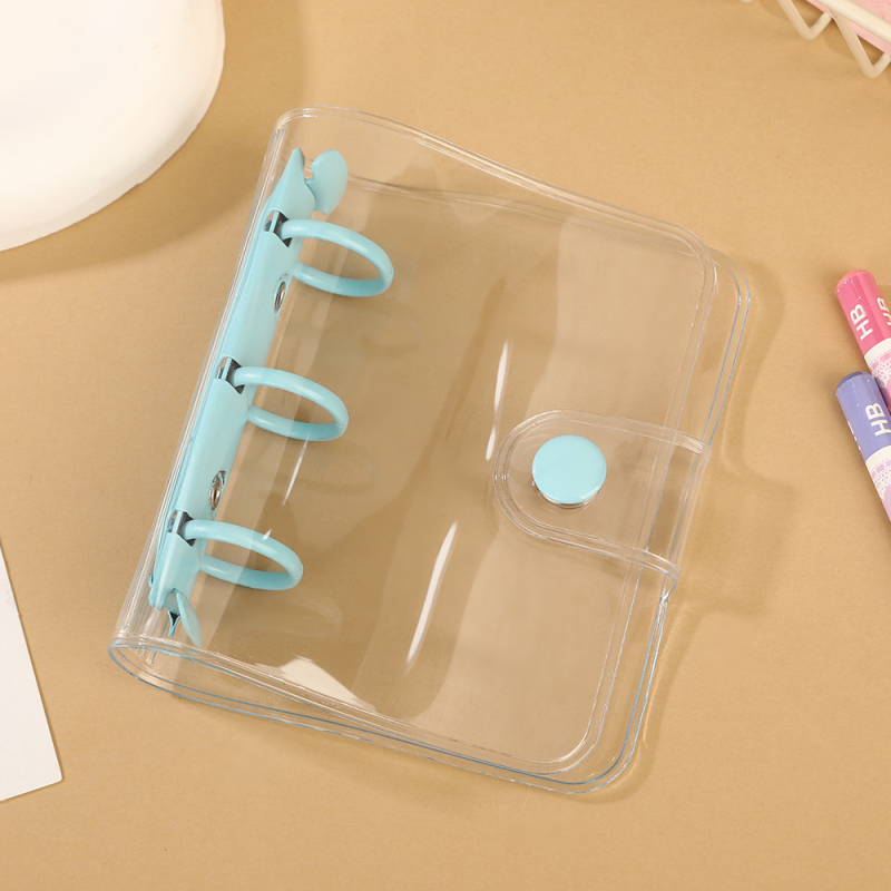 A8 mini prozirni PVC binder s zamjenjivim spremištem za fotografije, 3 rupe za listove, prilagodljivo