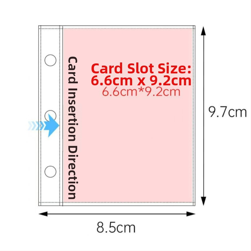 A8 mini prozirni PVC binder s zamjenjivim spremištem za fotografije, 3 rupe za listove, prilagodljivo