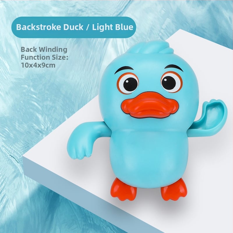 Set de jucării pentru baie pentru copii: girafă desen animat și rață pentru joacă în apă, cu lingură de apă care se rotește – Material plastic, pentru 3–6 ani, ambalaj sigilat, personalizare cu logo