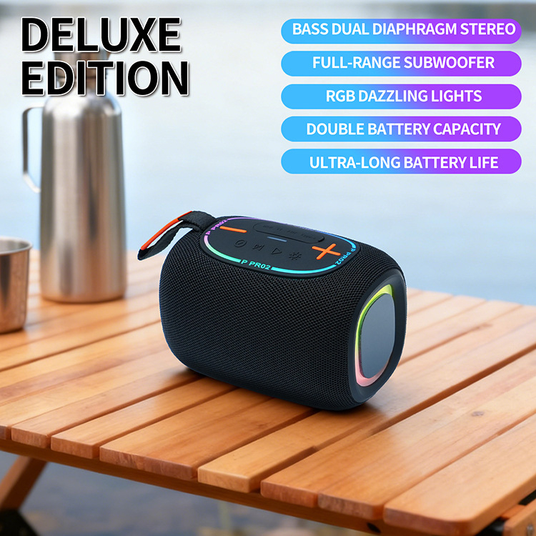 Prijenosni Bluetooth zvučnik s dva zvučnika (Bluetooth 5.3; frekvencijski raspon 20Hz-20kHz; SNR ≥75dB; ugrađena baterija 1200-2000mAh; nazivna snaga 40)