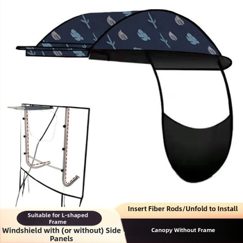 Κάλυμμα για ηλεκτρικό όχημα με σκελετό από κράμα 8 ράβδων, ύφασμα ομπρέλας πολυεστέρα 210T, UPF > 30, χειροκίνητο άνοιγμα/κλείσιμο, δυνατότητα εκτύπωσης λογότυπου