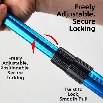 Αλουμινενιο κραμα τετρατμηματικό υπερφορητό τηλεσκοπικό πτυσσόμενο ψαρευτικό δίχτυ με πυκνό πλέγμα