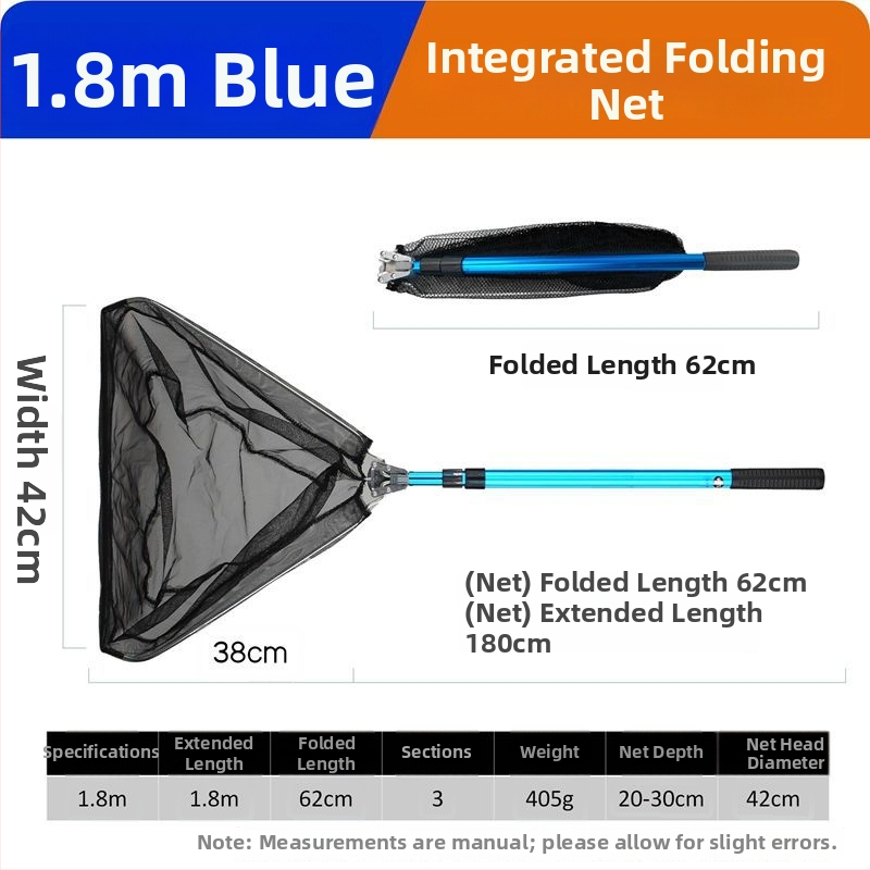 Αλουμινενιο κραμα τετρατμηματικό υπερφορητό τηλεσκοπικό πτυσσόμενο ψαρευτικό δίχτυ με πυκνό πλέγμα