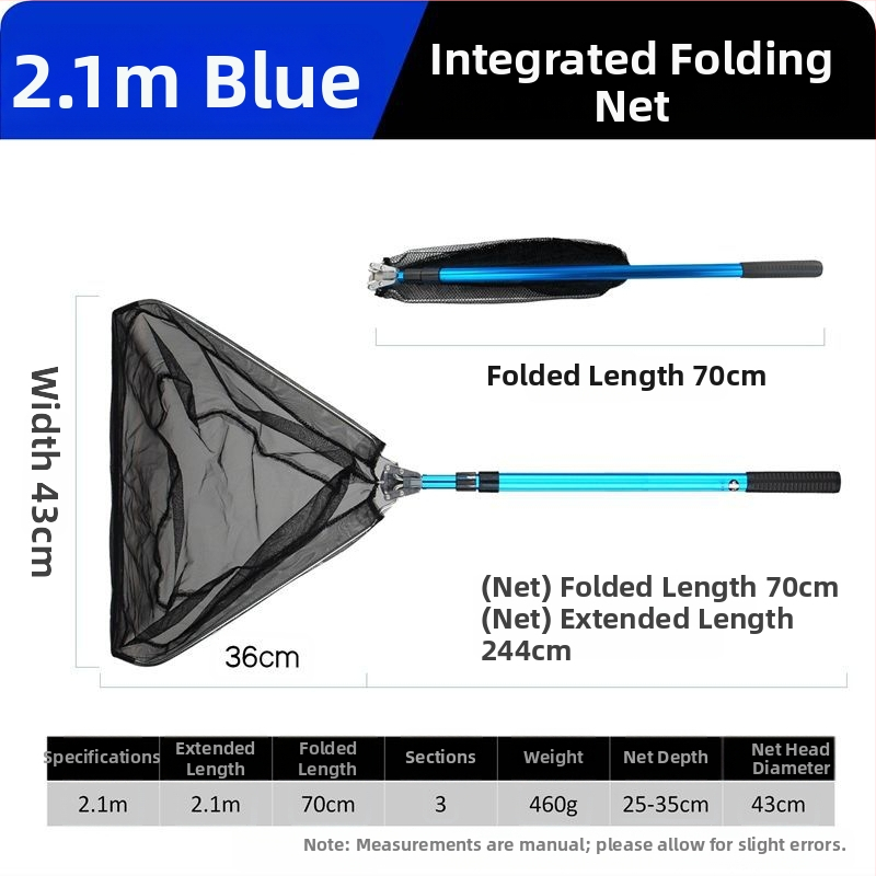 Αλουμινενιο κραμα τετρατμηματικό υπερφορητό τηλεσκοπικό πτυσσόμενο ψαρευτικό δίχτυ με πυκνό πλέγμα