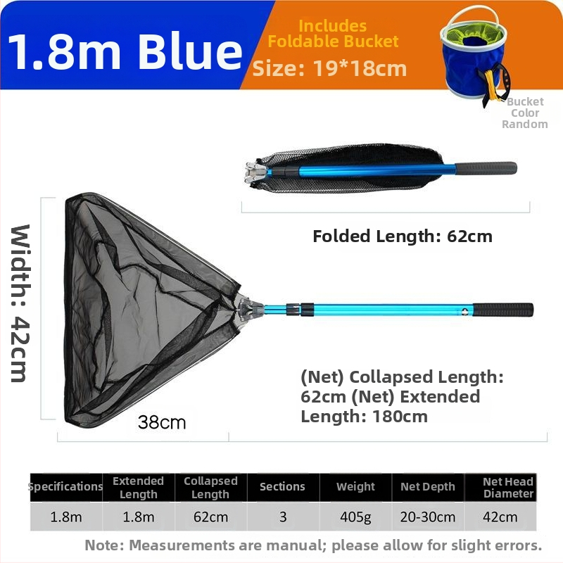 Αλουμινενιο κραμα τετρατμηματικό υπερφορητό τηλεσκοπικό πτυσσόμενο ψαρευτικό δίχτυ με πυκνό πλέγμα