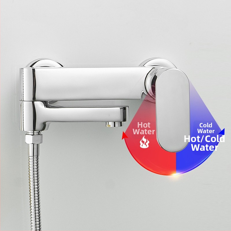 Εντοιχισμένος χάλκινος ντους μίκτης με κεραμική βαλβίδα, λειτουργία ανύψωσης