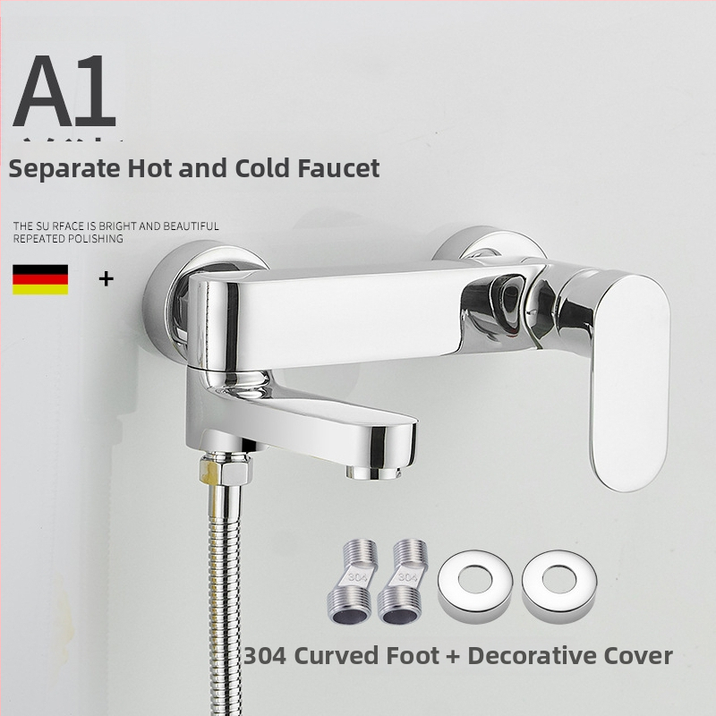 Εντοιχισμένος χάλκινος ντους μίκτης με κεραμική βαλβίδα, λειτουργία ανύψωσης