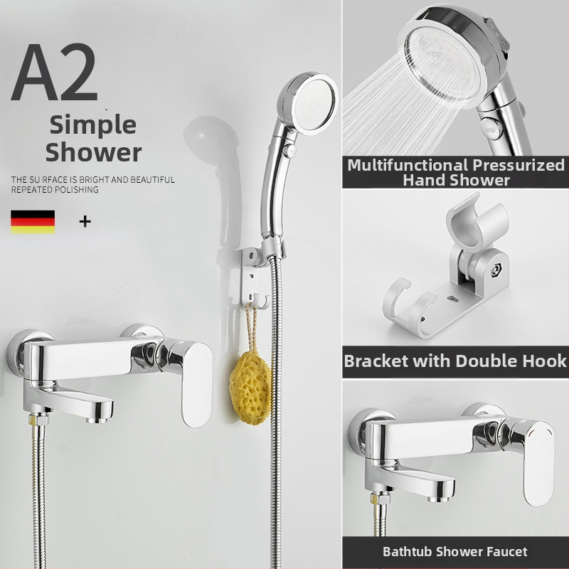 Εντοιχισμένος χάλκινος ντους μίκτης με κεραμική βαλβίδα, λειτουργία ανύψωσης