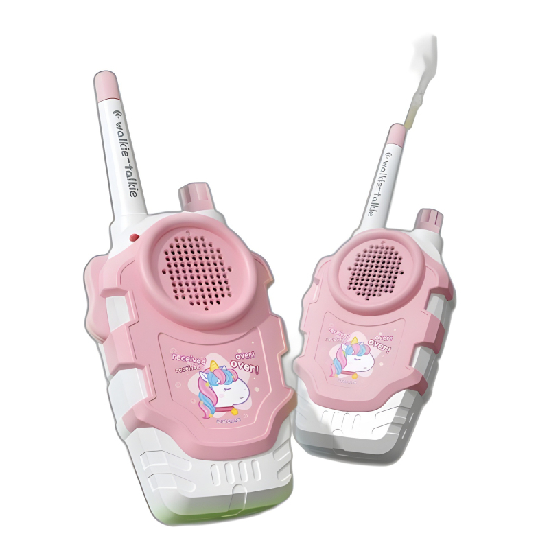 Детска радиостанция Walkie-Talkie с разпознаване на глас, батерийно захранване, пластмасов корпус, подходяща за общуване между родители и деца (7–14 г.)