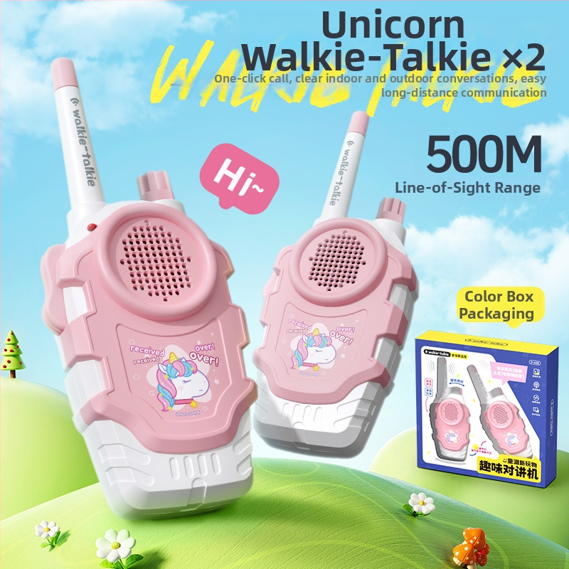 Walkie-Talkie pre deti s rozpoznávaním hlasu, batériové napájanie, plastové telo, ideálne pre komunikáciu rodič-dieťa (7–14 rokov)