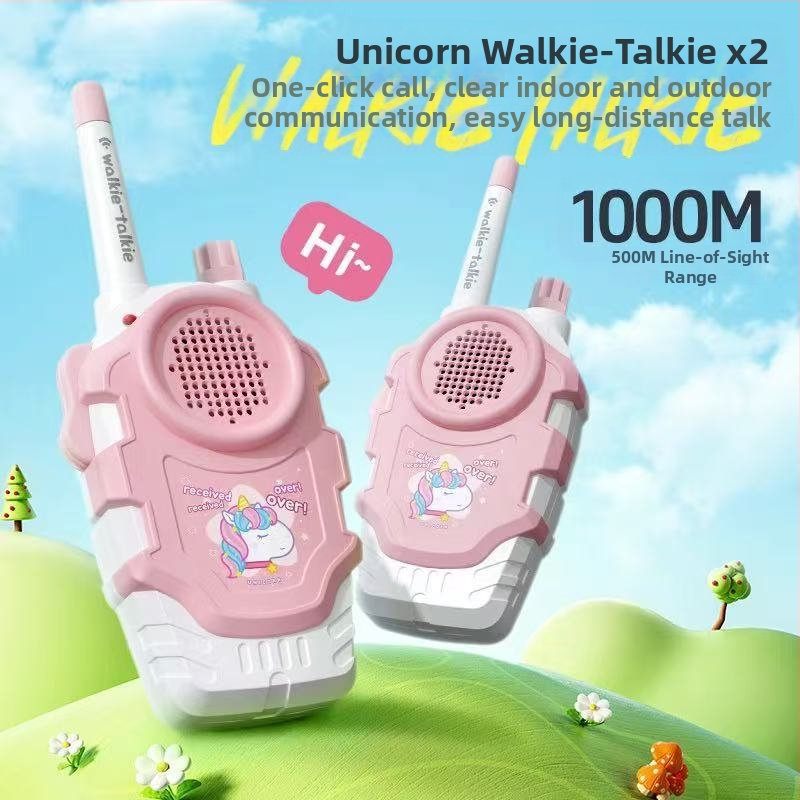 Walkie-Talkie pre deti s rozpoznávaním hlasu, batériové napájanie, plastové telo, ideálne pre komunikáciu rodič-dieťa (7–14 rokov)