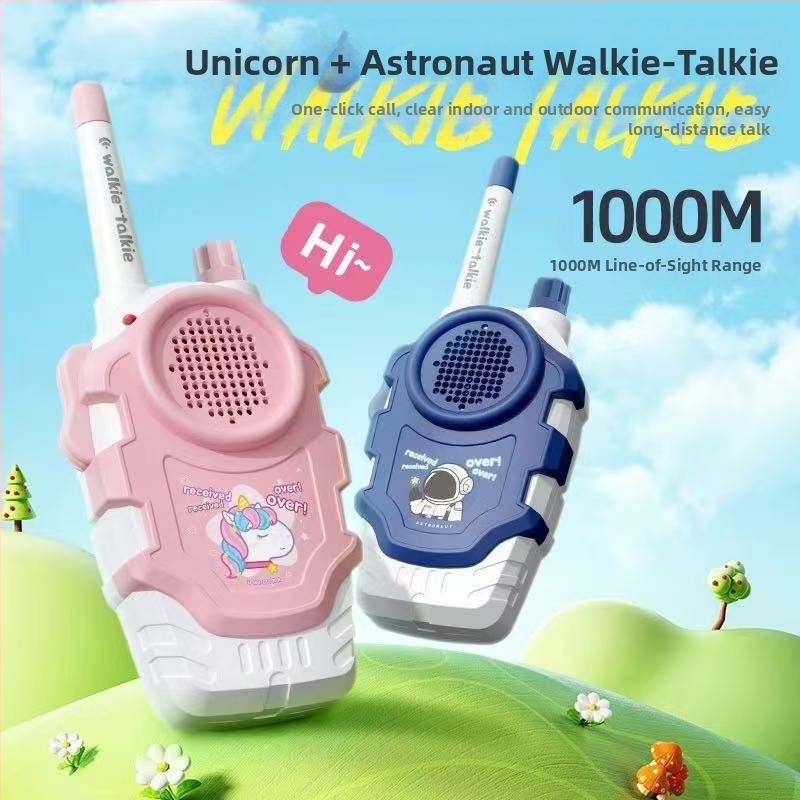Walkie-Talkie pre deti s rozpoznávaním hlasu, batériové napájanie, plastové telo, ideálne pre komunikáciu rodič-dieťa (7–14 rokov)