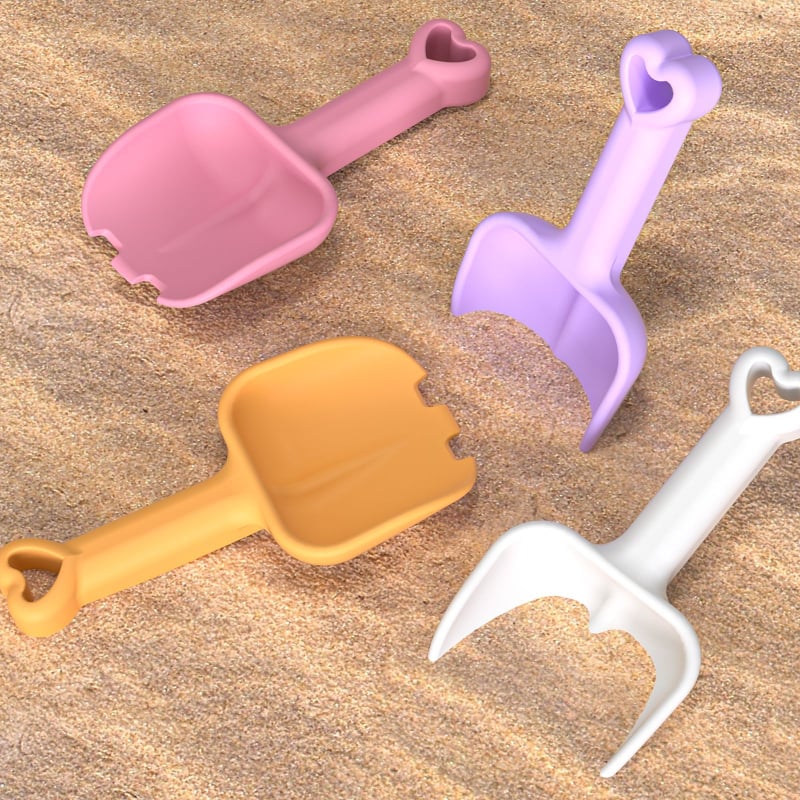 Σετ παραλίας από σιλικόνη με φτυάρι και κουβά – εκπαιδευτικό, παιχνίδι με άμμο και νερό, κατάλληλο για παιδιά 4–6 ετών.