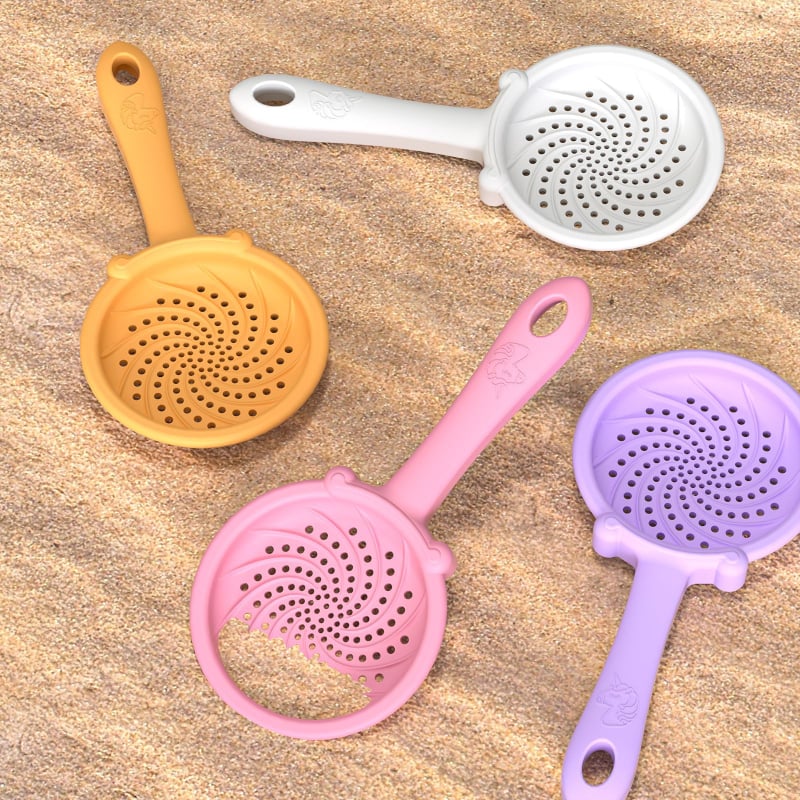 Σετ παραλίας από σιλικόνη με φτυάρι και κουβά – εκπαιδευτικό, παιχνίδι με άμμο και νερό, κατάλληλο για παιδιά 4–6 ετών.