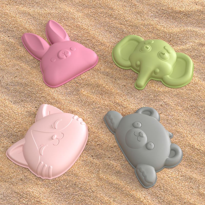 Σετ παραλίας από σιλικόνη με φτυάρι και κουβά – εκπαιδευτικό, παιχνίδι με άμμο και νερό, κατάλληλο για παιδιά 4–6 ετών.