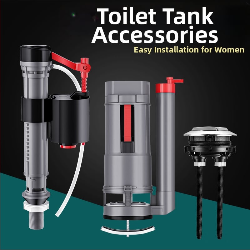 Βαλβίδα πλήρωσης δεξαμενής τουαλέτας, γενική άνω βαλβίδα αποστράγγισης, ABS, χειροκίνητος έλεγχος flush, αποστράγγιση σε δάπεδο